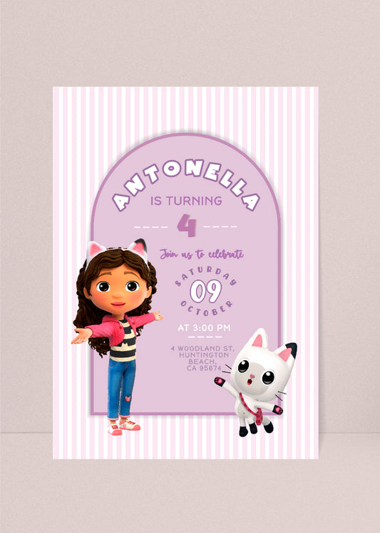 Invitación La casa de Gaby