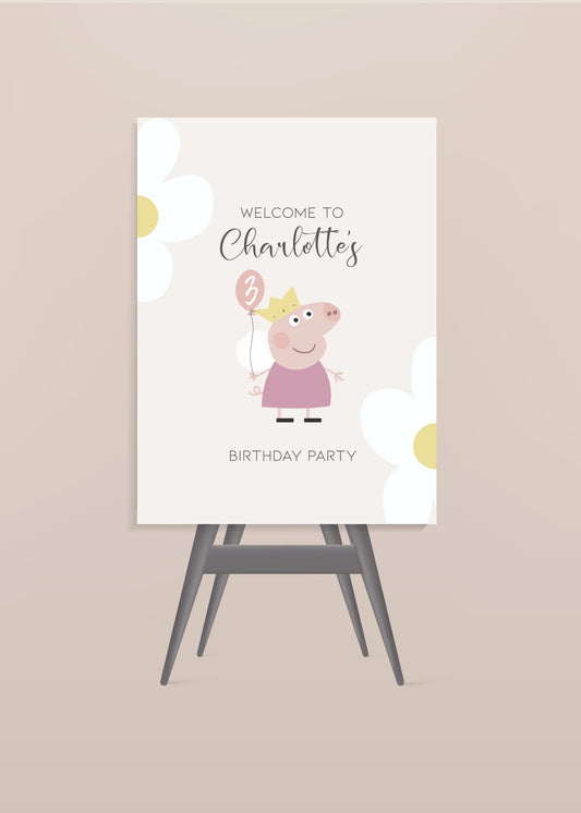 Cartel de bienvenida