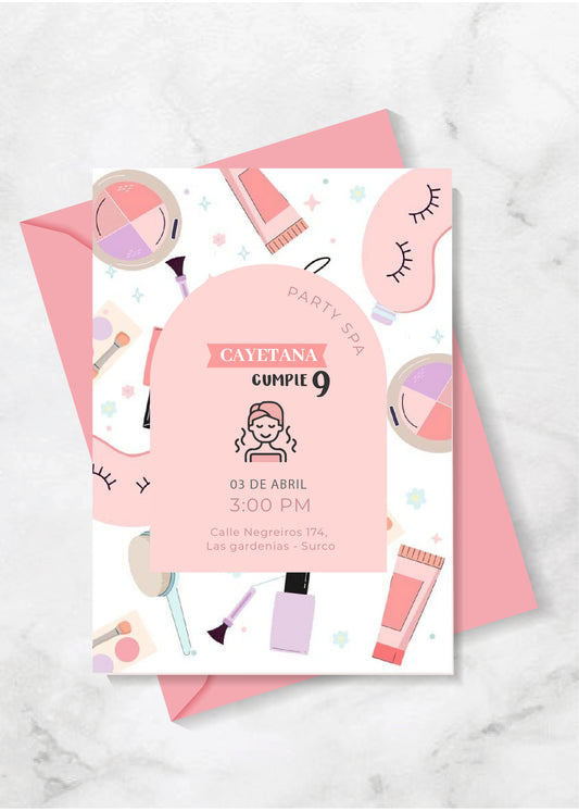 Invitación Party Spa