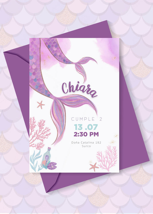 Invitación Cola Sirena