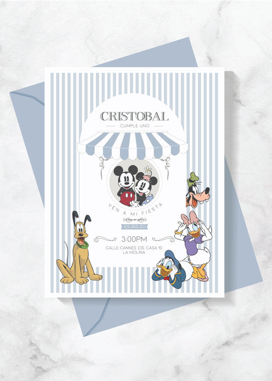 Invitación Mickey Mouse