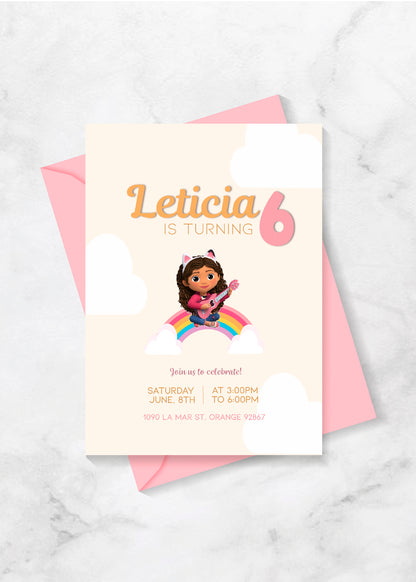 Invitación La casa de Gaby