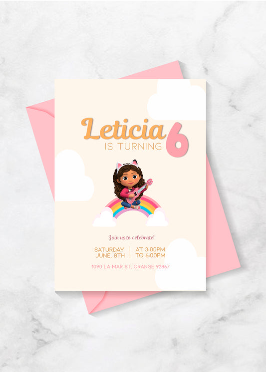Invitación La casa de Gaby