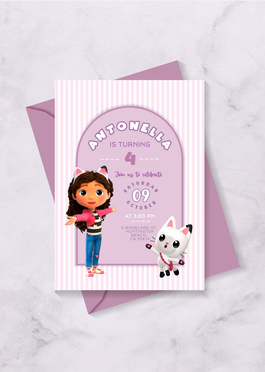 Invitación La casa de Gaby