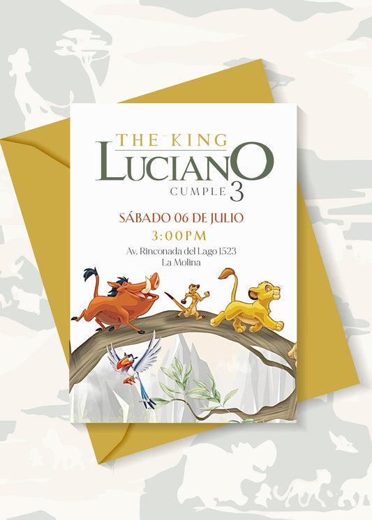 Invitación Rey León