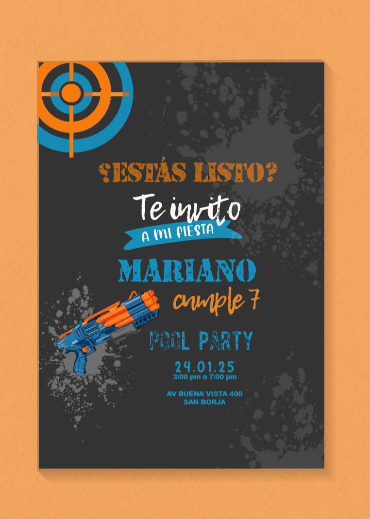 Invitación Nerf