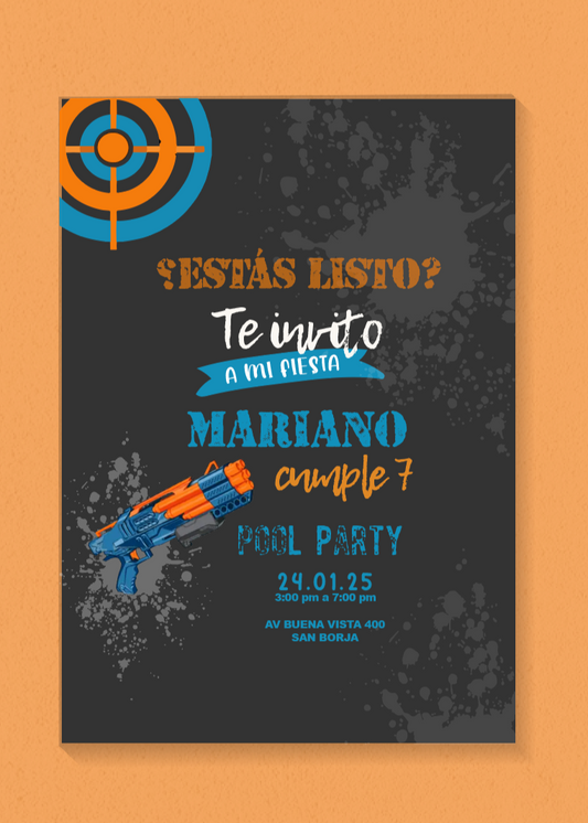 Invitación Nerf